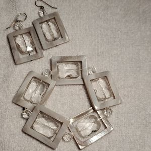 Bracelet and earrings combo